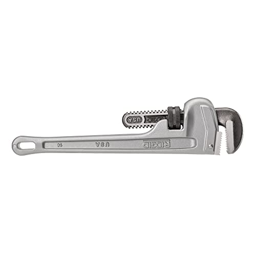 Buy now RIDGID 31095 Model 814 Aluminum Straight 14" Plumbing Pipe Wrench, Silver, Made in the USA at indiglob india