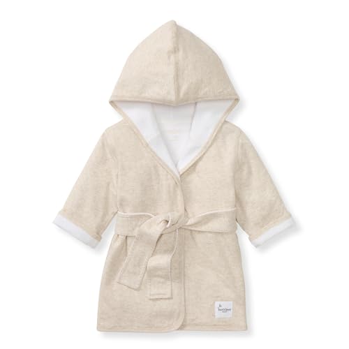 Buy now Burt's Bees Baby Infant Hooded Robe Organic Knit Terry Unisex Bathrobe, Newborn Bath Essentials, Unisex Boys and Girls, Size 0-9 Months Old at indiglob india