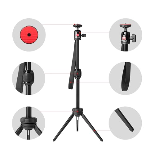 Buy now Nebula Adjustable Tripod Stand, Compact, Portable Projector Stand, Includes Universal Mount and Swivel Ball Head - Aluminum Alloy Tripod Stand, for Capsule 3, Capsule 3 Laser, Capsule Air at indiglob india