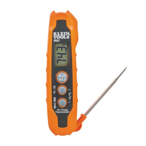 Buy now Klein Tools IR07 Dual Infrared (IR) and Probe Pocket Size LCD Digital Thermometer at indiglob india