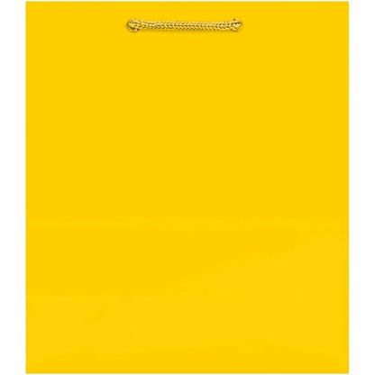 Vibrant Solid Glossy Medium Bag - 9.5"H x 7.75"W x 4.5" (1 Pc.) - Sturdy, Eye-Catching & Eco-Friendly - Ideal for Events, Celebrations & Gifting, Black