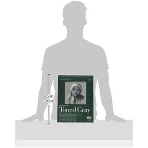 Strathmore 400 Series Sketch Pad, Toned Gray, 11x14 inch, 24 Sheets - Artist Sketchbook for Drawing, Illustration, Art Class Students