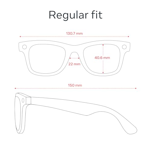 Buy now Ray-Ban Meta (Gen 1), Wayfarer, Matte Jeans Transparent | Smart AI Glasses for Men, Women ƒ?? 12 MP Camera, Open-Ear Speakers, Video, Bluetooth ƒ?? Polarized Dusty Blue Lenses ƒ?? Wearable Technology at indiglob india