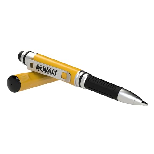 Buy now DEWALT Heavy Duty 3-in-1 Mini Stylus Pocket Pen, Tablet Pens for iPad, EDC Touch Screen Pens, Ballpoint w/Touchscreen Tip, Keypad Tip, Compatible iPhone Stylus Pen, Extra Ink Cartridge, Gifts for Dad at indiglob india