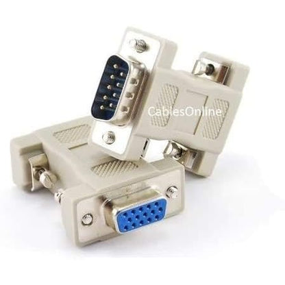 CablesOnline DB9 Male to HD15 VGA Female Multisync Video Adapter (AD-V02)