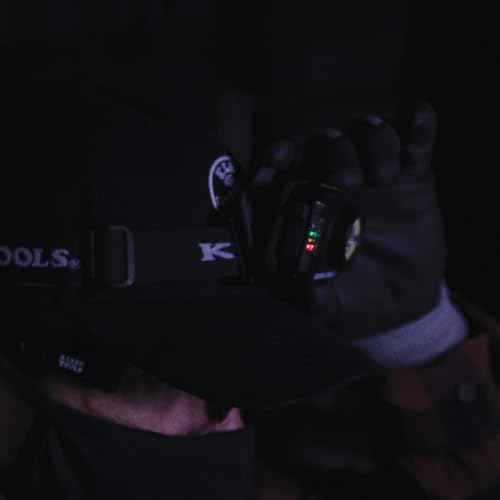 Buy now Klein Tools 56414 Rechargeable 2-Color LED Headlamp, Fabric Strap, Spotlight, Floodlight, Red LED, 800 Lumens, USB Cable, Camping, Running at indiglob india