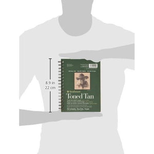 Strathmore 400 Series Sketch Pad, Toned Tan, 5.5x8.5 inch, 50 Sheets - Artist Sketchbook for Drawing, Illustration, Art Class Students