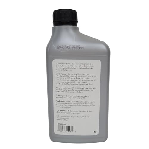 Buy now Stihl 0781 516 5003 Platinum Bar And Chain Lubricant, 1 Quart at indiglob india