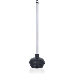 NEIKO 60166A Toilet Plunger with Patented All-Angle Design, Heavy-Duty Toilet Bowl Plunger with Aluminum Handle, Bathroom Necessity, Black, 1-Pack