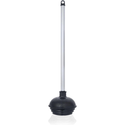 NEIKO 60166A Toilet Plunger with Patented All-Angle Design, Heavy-Duty Toilet Bowl Plunger with Aluminum Handle, Bathroom Necessity, Black, 1-Pack