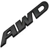 EmbRoom AWD Emblem, 3D Metal Tailgate Side Sticker Badge Replacement For 4x4 All Wheel Drive SUV Off Road (Chrome) - Black