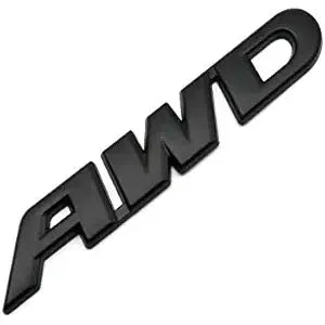 EmbRoom AWD Emblem, 3D Metal Tailgate Side Sticker Badge Replacement For 4x4 All Wheel Drive SUV Off Road (Chrome)