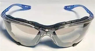 Buy now 3M Safety Glasses, Virtua CCS, ANSI Z87, Anti-Fog, Clear Lens, Blue Frame, Corded Ear Plug Control System, Removable Foam Gasket I O Mirror Lens, Blue Frame With Foam Gasket Safety Glasses 1 Count (Pack of 20) at indiglob india
