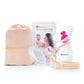 Buy now NatureBond Silicone Breast Pump with lid, Stopper, Strap, Pouch. Breastfeeding Essential Premium All in 1 Set. 3.4oz 100ml (Premium All-in-ONE) at indiglob india