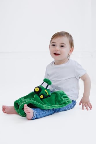 Buy now John Deere Tractor Newborn Baby Boys Security Blanket Green One Size at indiglob india