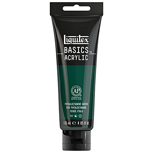 Buy now Liquitex BASICS Acrylic Paint, 118ml (4-oz) Tube, Phthalocyanine Green at indiglob india