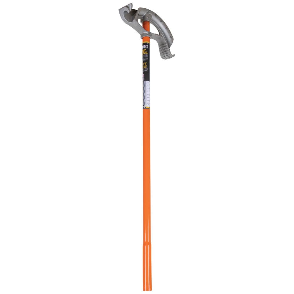 Buy now Klein Tools 51607 Aluminum Conduit Bender Full Assembly, 3/4-Inch EMT, 1/2-Inch Rigid, Wide Foot Pedal, Benchmark Symbols and Angle Setter at indiglob india