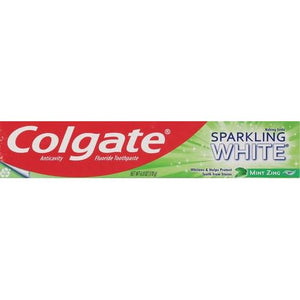Colgate, Sparkling White Baking Soda Anticavity Fluoride Toothpaste Zing oz, Mint, 6 Ounce