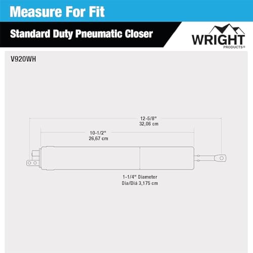 Buy now Wright Products - Standard Duty Pneumatic Screen and Storm Door Closer, White at indiglob india