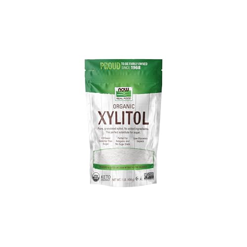 Buy now NOW Foods, Organic Xylitol, Pure with No Added Ingredients, Keto-Friendly, Low Glycemic Impact, Low Calorie, 1-Pound at indiglob india