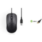 Perixx PERIMICE-209 3 Button USB Wired Mouse - Optical - 1000 DPI - 5.9 Ft Cable - Black