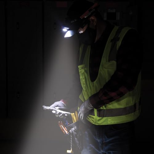 Buy now Klein Tools 56414 Rechargeable 2-Color LED Headlamp, Fabric Strap, Spotlight, Floodlight, Red LED, 800 Lumens, USB Cable, Camping, Running at indiglob india