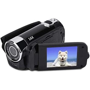 ASHATA Video Camcorder 1080P 16MP 270 Degree Rotation LCD Screen 16X Digital Zoom Video Camera with with COMS Sensor, The Best Frinend and Family (Black)