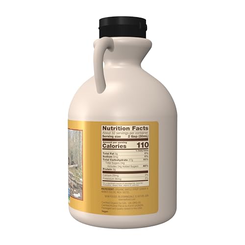 Buy now NOW Foods, Certified Organic Maple Syrup, Grade A Amber Color, 100% Pure, Light Delicate Flavor, Certified Non-GMO, 32-Ounce at indiglob india