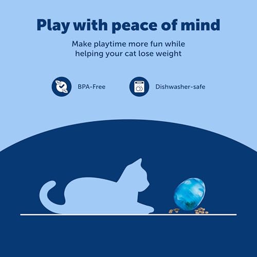 Buy now PetSafe FUNkitty Egg-Cersizer - Cat Toy - Slow-Feeder for Cats to Slow Down & Reduce Aggressive Eating - Durable Multi-Functional Enrichment Toy for Improved Digestion & Exercise at indiglob india