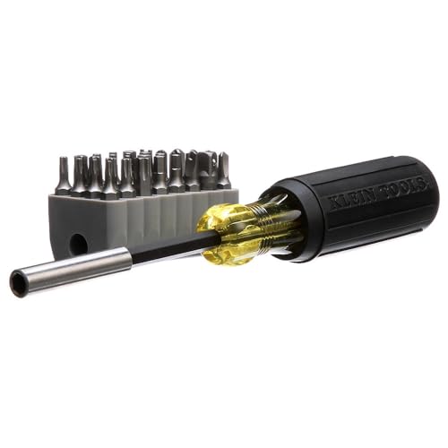 Buy now Klein Tools 32510 Magnetic Multibit Screwdriver with Sturdy Torx, Hex, Spanner, Tri-Wing, Torq and Nut Tamperproof Bits and Storage Block at indiglob india
