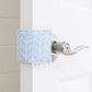 The Original Cushy Closer Door Cushion | No More Noisy Doors! | Door Latch Cover- Baby Safety for Quiet Doors (Birch - Blue)