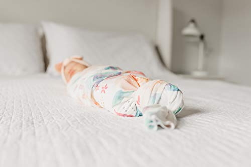 Buy now Copper Pearl Large Premium Knit Baby Swaddle Receiving Blanket Floral Bloom at indiglob india