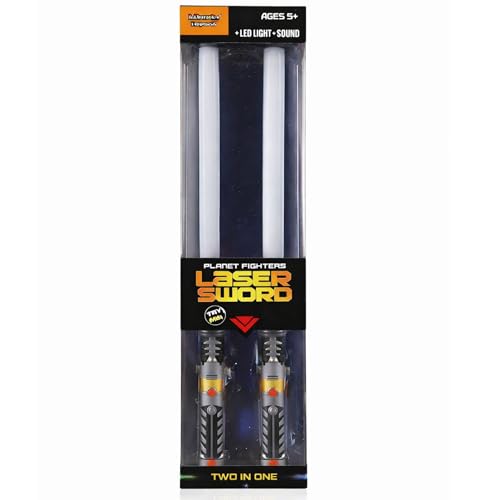 Buy now Liberty Imports 2-in-1 LED Light Up Sabers, Dual Bladed Toy Saber Swords Set for Kids with FX Power Up and Motion Sensitive Sound Effects for Cosplay, Dress Up at indiglob india
