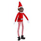 Christmas Elf Behaving Badly Plush Toy | Novelty Long Bendy Naughty Boy Christmas Elves Doll | 12 Inches (Black Elf)