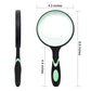 Buy now Large Magnifying Glass 10X Handheld Reading Magnifier for Seniors - 100MM 4INCHES Real Glass Magnifying Lens for Book Newspaper Reading, Insect and Hobby Observation, Science (Green) at indiglob india
