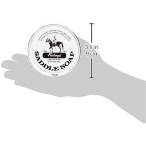 Fiebing's White Saddle Soap for Leather (3.5 oz Tin) - Leather Cleaner & Conditioner to Soften & Protect Leathercraft, Car Seat, Couch, Shoe & Saddles