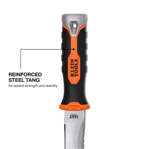 Buy now KLEIN TOOLS DK16 Double-Edged Duct Knife, Serrated Stainless Steel Blade, Designed for Duct Board and Insulation, Fixed Blade Knife with Sheath, 5-1/2-Inch at indiglob india