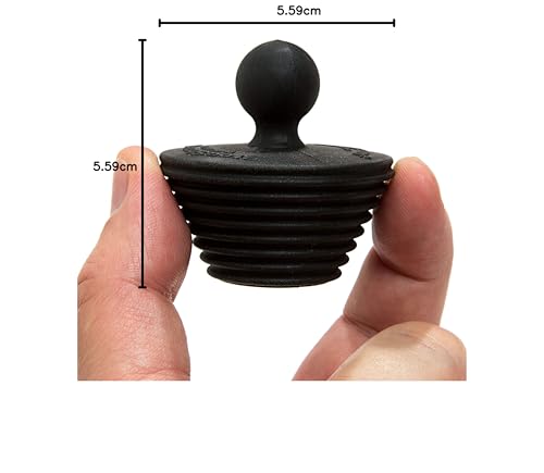 Buy now StopShroom Tub 2 Pack Universal Stopper for Bathtub and Bathroom Sink Drains, Black Plug 2pk, 2 Count at indiglob india