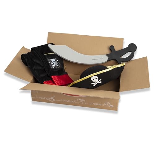 Buy now Melissa & Doug Pirate Role Play Costume Dress-Up Set With Hat, Sword, and Eye Patch at indiglob india