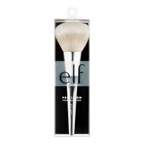 Buy now e.l.f. Precision Powder Brush, Large Shaped Makeup Brush For Pressed & Loose Powder, Bronzer, Highlighter & Blush, Vegan & Cruelty-Free at indiglob india