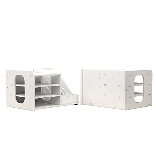 Buy now Classic 4+3 Desk Organizer, All in One Office Supplies Accessories Magazine Holder Frames File Divider Document Cabinet Rack Storage Organizer Box Features Total 7compartments for Office at indiglob india