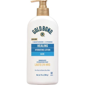Gold Bond Ultimate Healing Skin Therapy Lotion with Aloe, 14 oz., Non-Greasy & Hypoallergenic