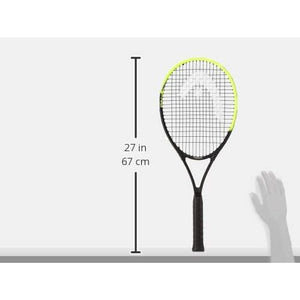HEAD Tour Pro Tennis Racket - Pre-Strung Head Light Balance 27 Inch Racquet - 4 3/8 In Grip, Yellow