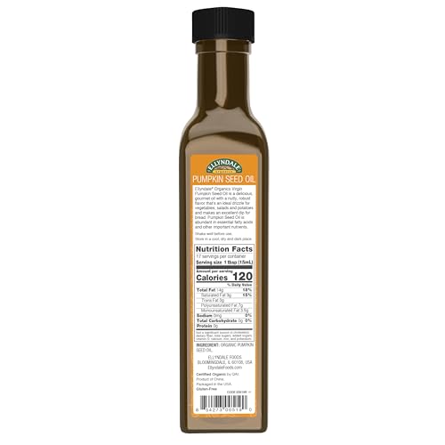 Buy now NOW Foods, Organic Virgin Pumpkin Seed Oil, Cold-Pressed, Unrefined, Distinct Robust, Nutty Flavor, Certified Non-GMO, 8.45-Ounce at indiglob india