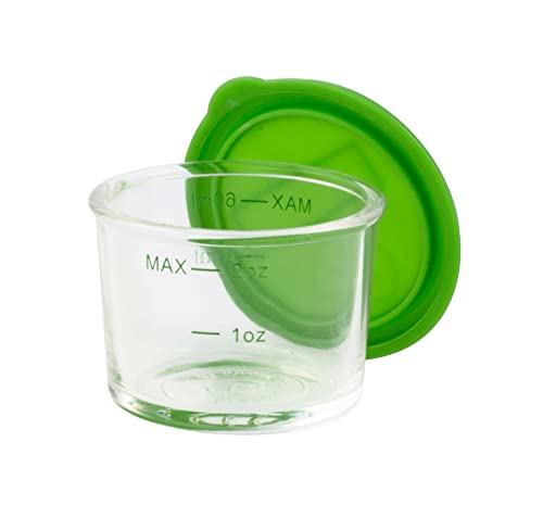 Buy now Glass Baby Food Storage Containers (4 Pk) - 2oz Jars in Stackable Storage Tray w Tight Interlocking Base- Dry-Erase Marker Labeling- Microwave Freezer Dishwasher Safe- Babyfood Breast Milk, Gift at indiglob india