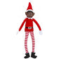 Christmas Elf Behaving Badly Plush Toy | Novelty Long Bendy Naughty Boy Christmas Elves Doll | 12 Inches (Black Elf)
