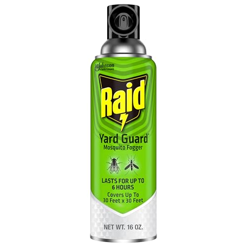 Buy now Raid Outdoor Yard Guard Mosquito Fogger, Area Insect Repellent, Kills On Contact, Control Mosquitoes up to 6 Hours, Covers up to 30 sq ft, Fast-Acting Yard and Garden Treatment, 16 oz at indiglob india