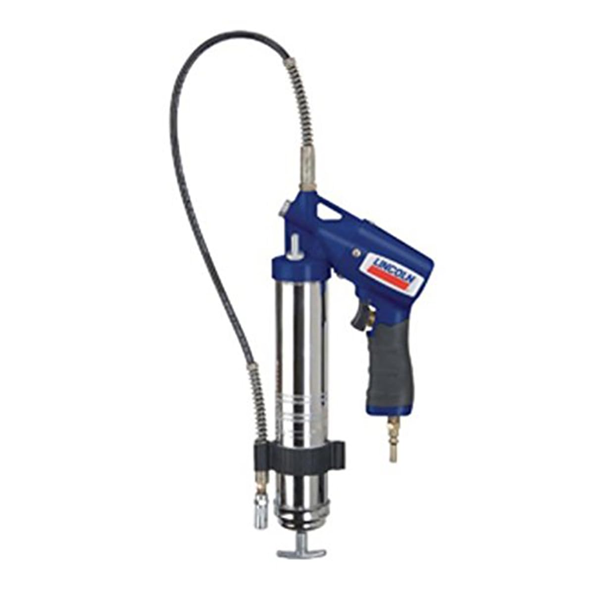 Buy now Lincoln 1162 Pneumatic Grease Gun with 30" High-Pressure Hose and Coupler, Variable Speed Trigger, 6,000 PSI, Fully Automatic, Continuous Operation, Combination Filler Coupler Air Bleeder Valve at indiglob india