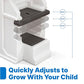 Buy now Step2 Mobile Helper, Toddler Step Stool & Tower Stand, Adjustable Height & Built-in Storage, Non-Slip Feet, Includes Safety Bar, Easy Wipe Down, for Kids 1.5+ Years Old at indiglob india