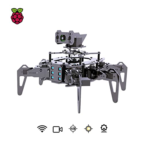 Buy now Adeept RaspClaws Hexapod Spider Robotic Kit Compatible with Raspberry Pi 4 3 Model B+ B, OpenCV Target Tracking, Video Transmission, Raspberry Pi STEAM Crawling Robot with PDF Manual at indiglob india